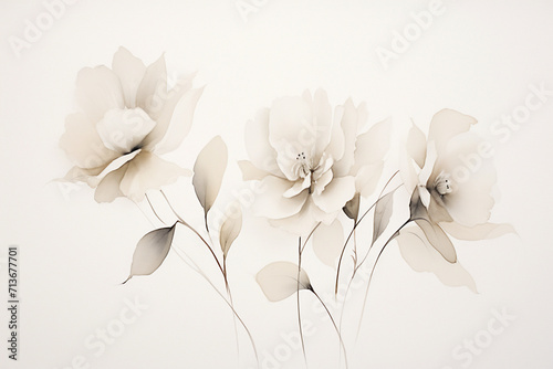 white flowers, generative ai
