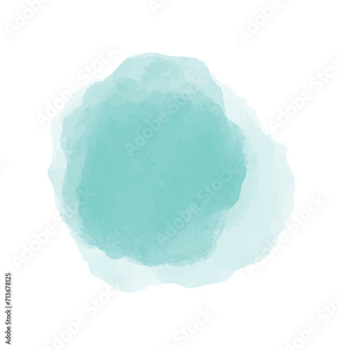 Blue watercolor isolated on white background