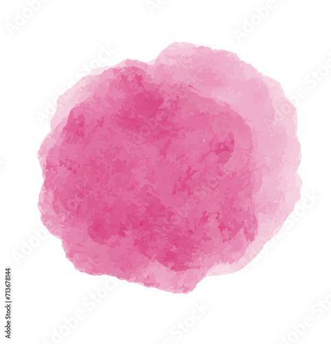 pink watercolor texture on the white background. pink crystal mineral