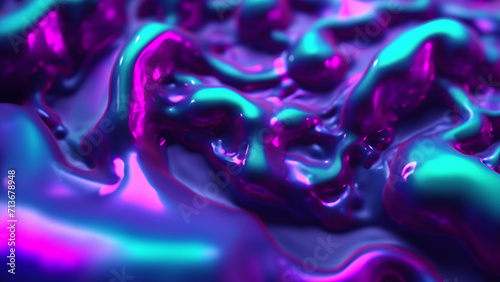 Iridescent smooth slime background - Generative AI
