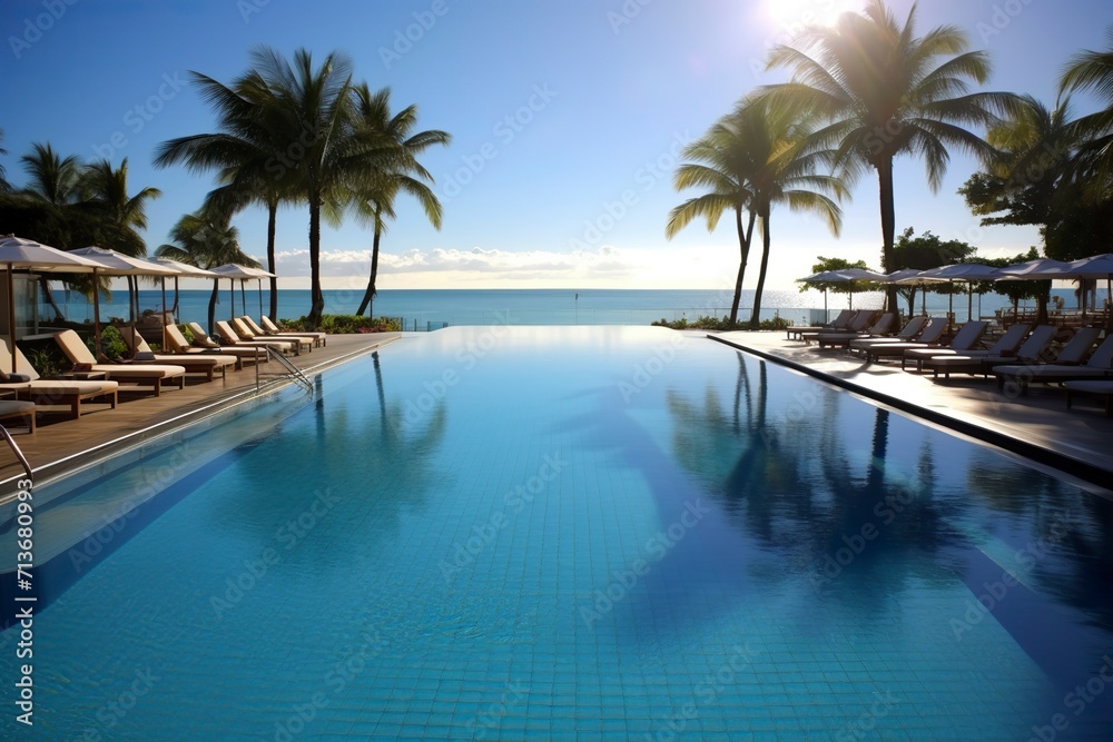 pool in the tropical resort pool in the tropical resort