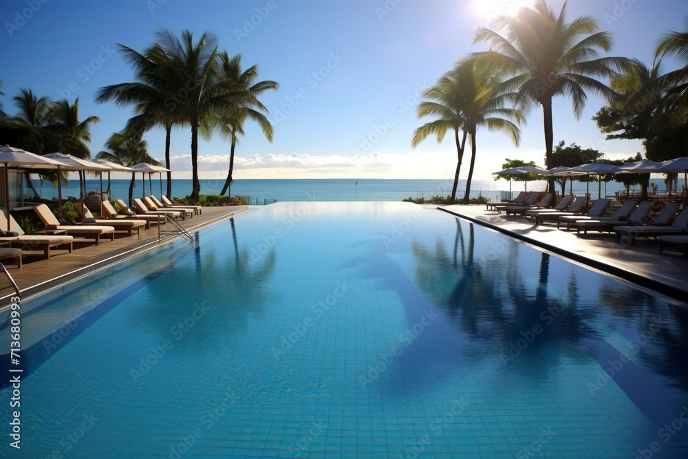 pool in the tropical resort