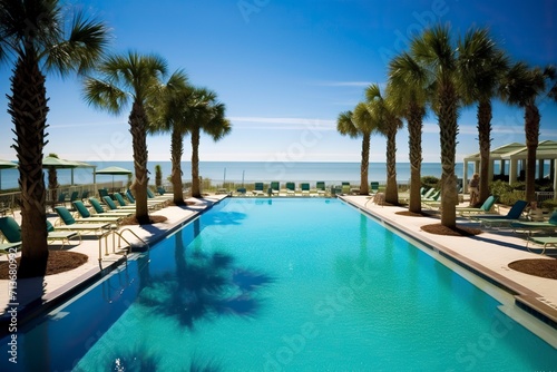 pool in the tropical resort