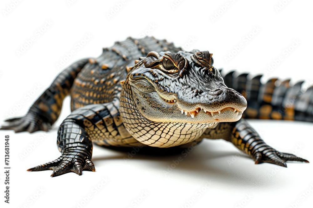 crocodile isolated on a white background crocodile isolated on a white background