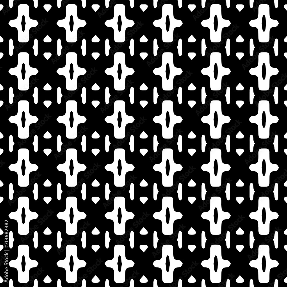 White background with black pattern. Seamless texture for fashion, textile design,  on wall paper, wrapping paper, fabrics and home decor. Simple repeat pattern.