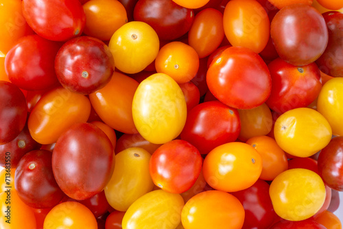 Medley of Grape Tomatoes Filling the Frame