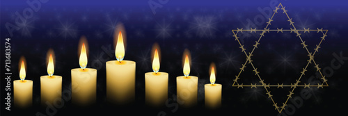 International Holocaust Remembrance Day vector. Star of David . January 27. Important day