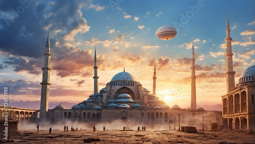Model of Beautiful mosque photo
