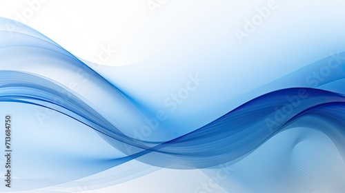 Clean abstract graphic blue waves transparant background, Generative AI
