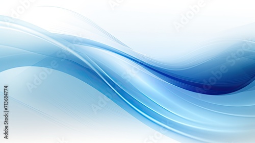 Clean abstract graphic blue waves transparant background, Generative AI