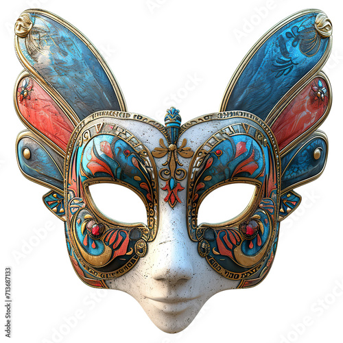 3d carnival animal mask, shaders, textures, white background png