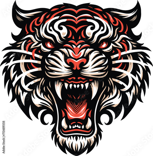 tiger head tribal