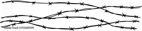 Barbed Wire Illustration photo
