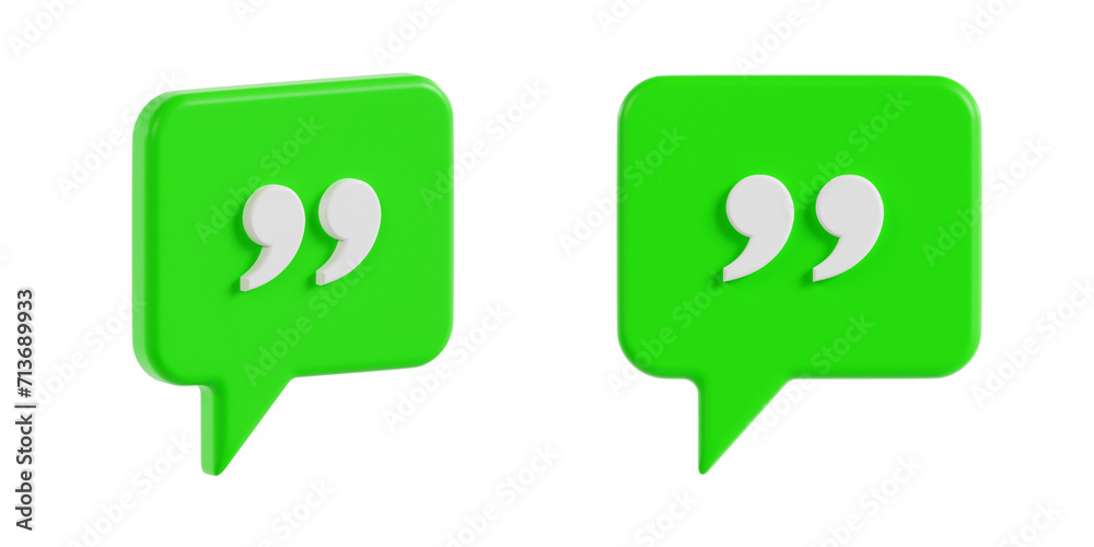 3d quote. 3d render icon pack. high quality render 3d quote. 3d render icon pack. high quality render