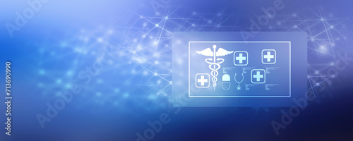 2d illustration caduceus medical symbol