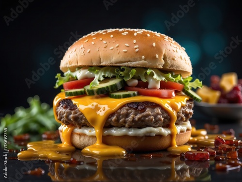 Burger, hamburger, cheese burger, beef burger