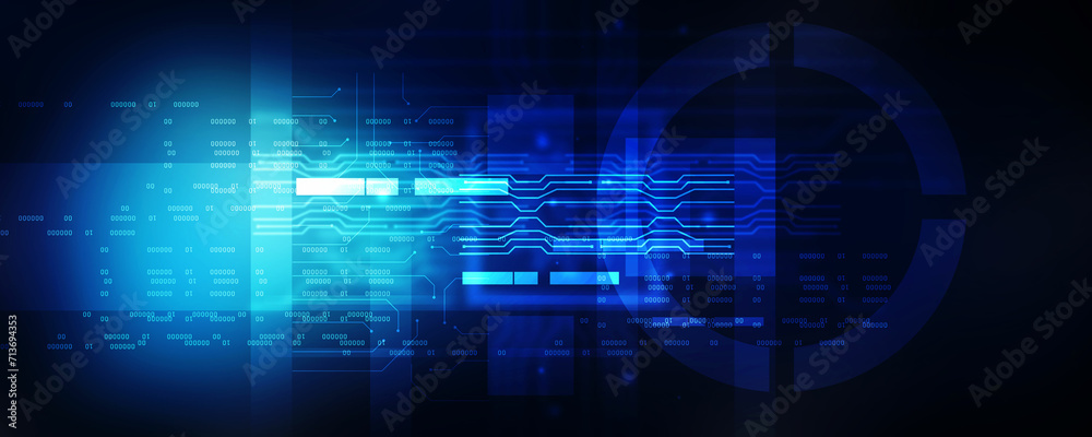 2d illustration Abstract futuristic electronic circuit technology background 2d illustration Abstract futuristic electronic circuit technology background
