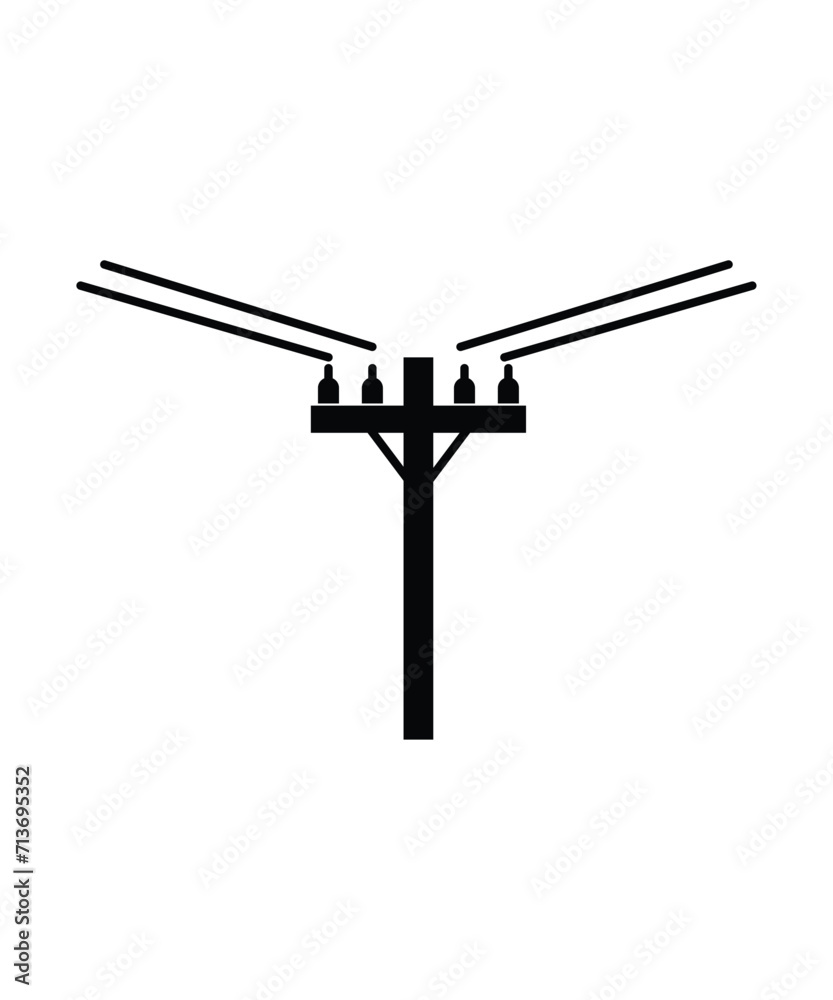 electric pole icon, vector best flat icon.