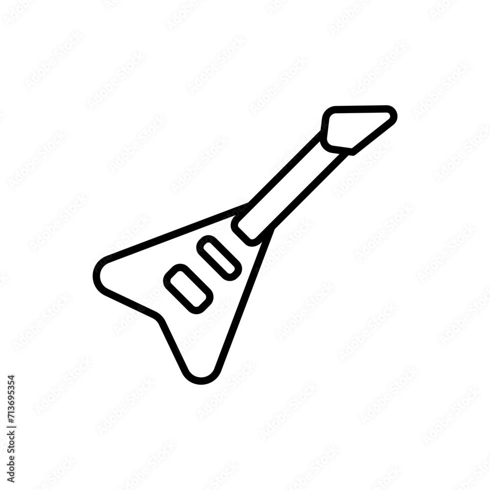 Electric guitar outline icons, minimalist vector illustration ,simple transparent graphic element .Isolated on white background Electric guitar outline icons, minimalist vector illustration ,simple transparent graphic element .Isolated on white background