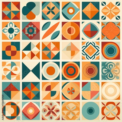 Seamless geometric random patterns