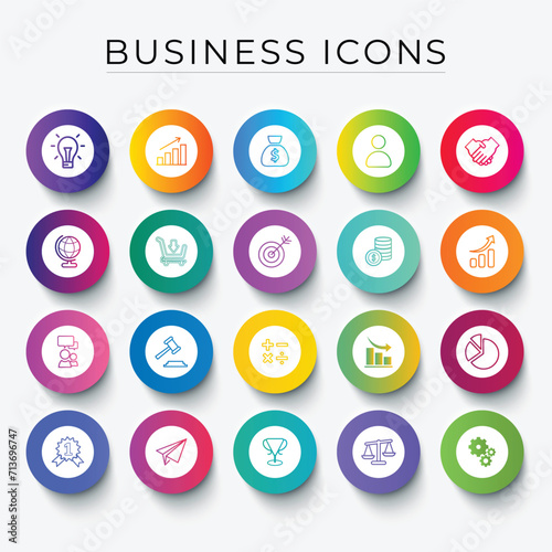 Free vector business icon collections