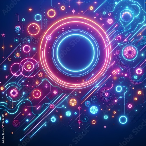 Neon Light Abstract Background