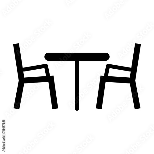 Coffees shop table icon