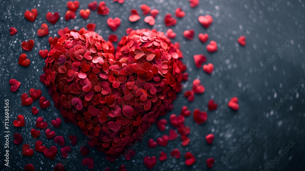 A red decorative heart A red decorative heart