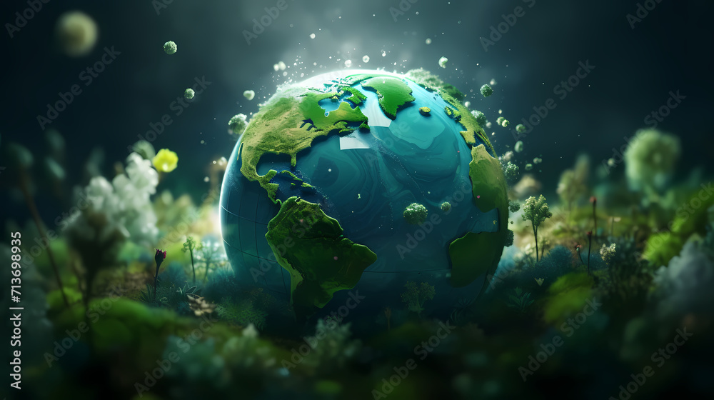 Fototapeta premium World environment day concept ecology protection environment, environmental protection background