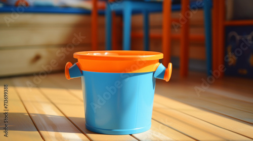 plastic bucket theme design illustration © Tuah