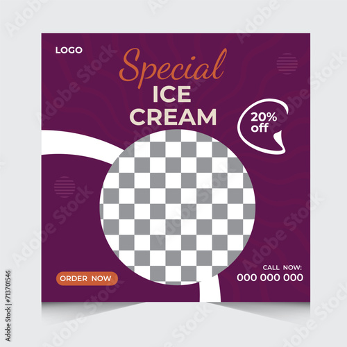 ice cream social media post design