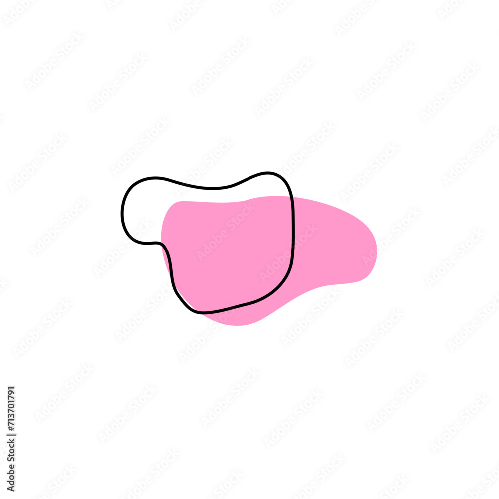 blob outline in pink abstract blob outline in pink abstract