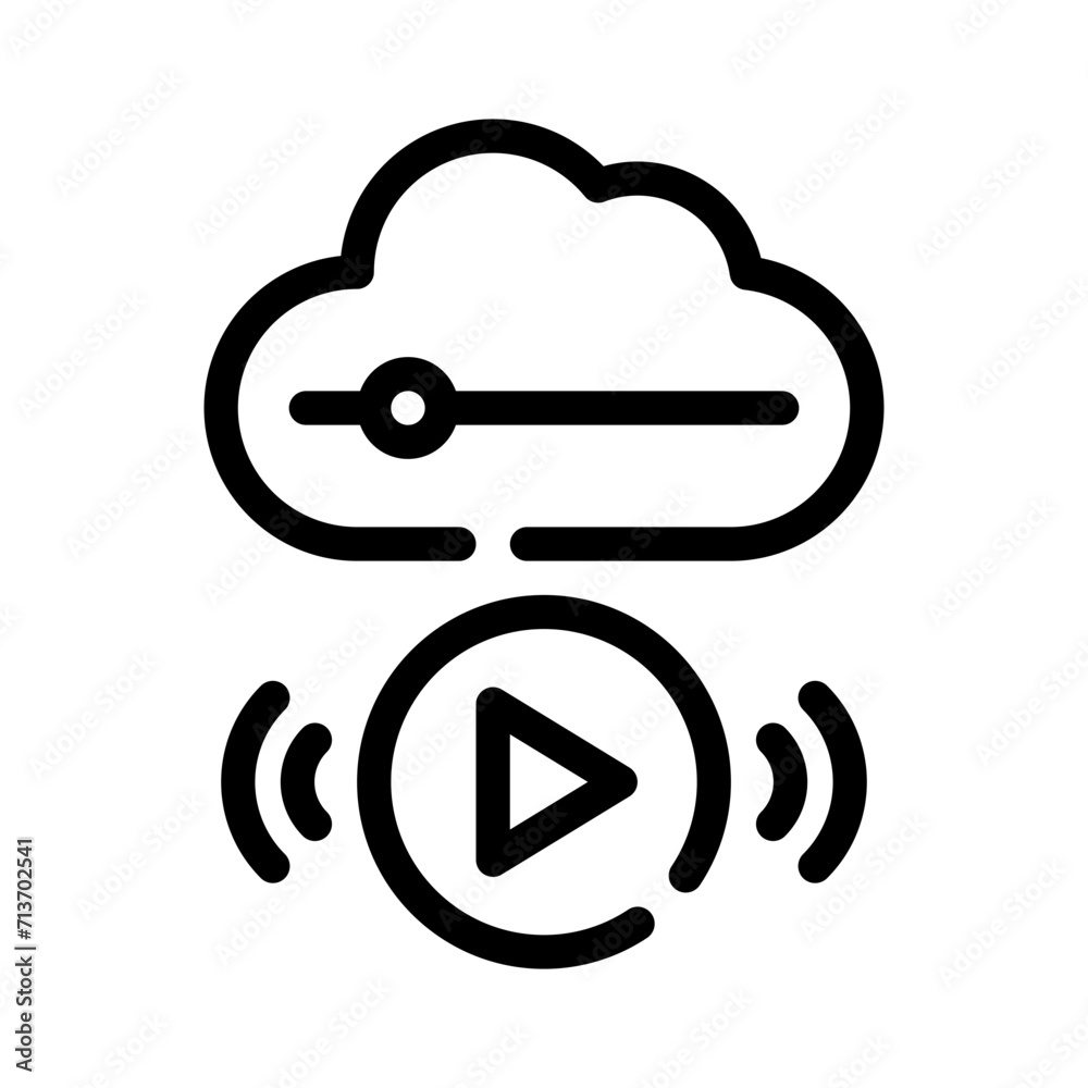 cloud storage line icon cloud storage line icon