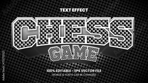 Chess Game Editable Text Effect Template