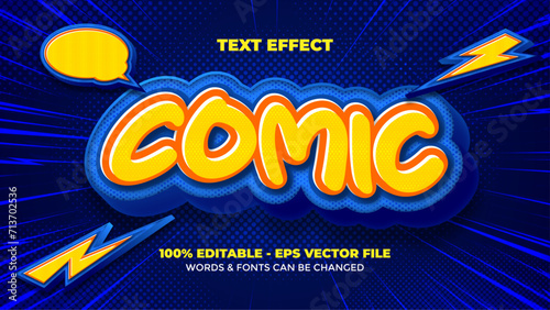 Editable Comic Text Effect Template
