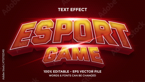 Editable Esport Game Team Text Effect Template
