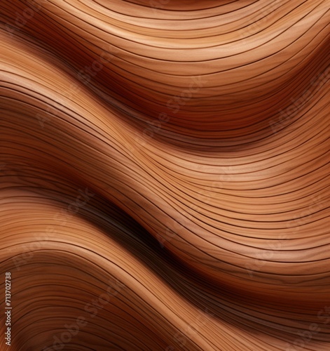 A luxurious wavy woodgrain texture with a modern, elegant flow. Generative AI.