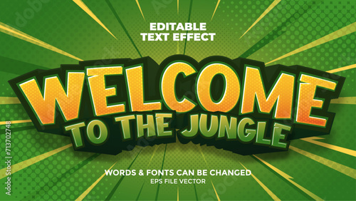 Welcome to the Jungle Editable Text Effect Template