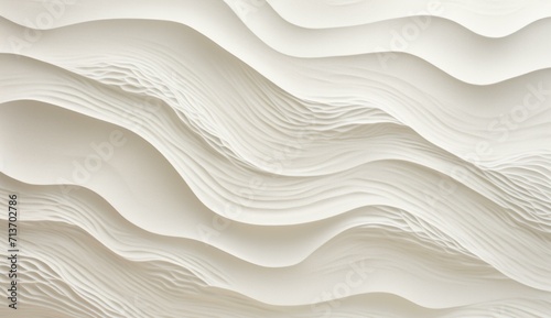 A stunning display of white paper waves, capturing the natural grace of undulating motion. Generative AI.