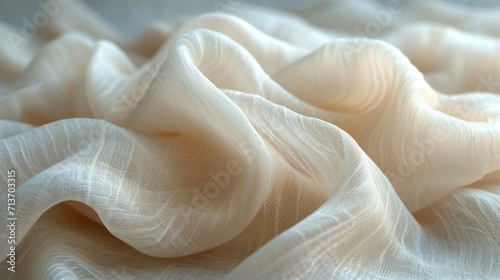 delicate, sheer fabric, the texture soft and inviting,