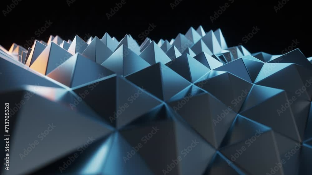 Abstract triangle shape geometry background, 3d rendering.