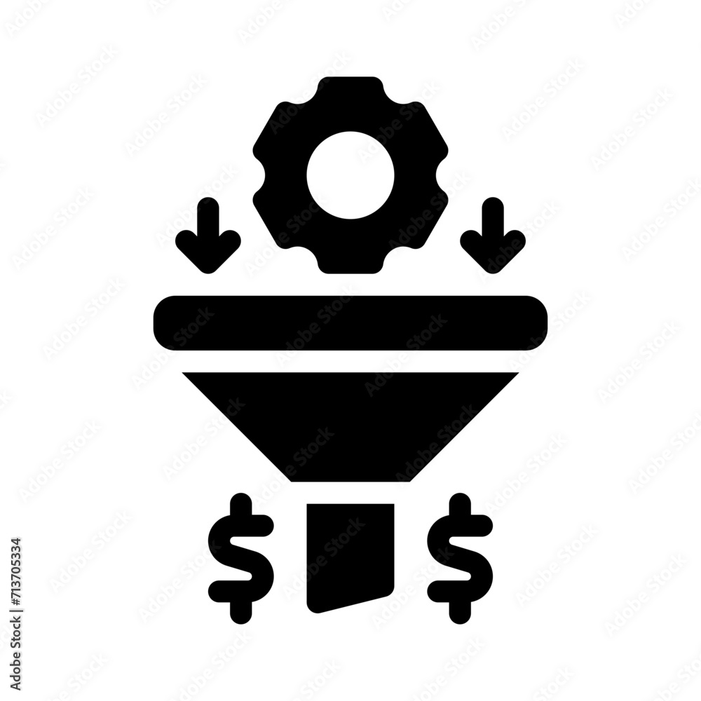 Fototapeta premium filter glyph icon
