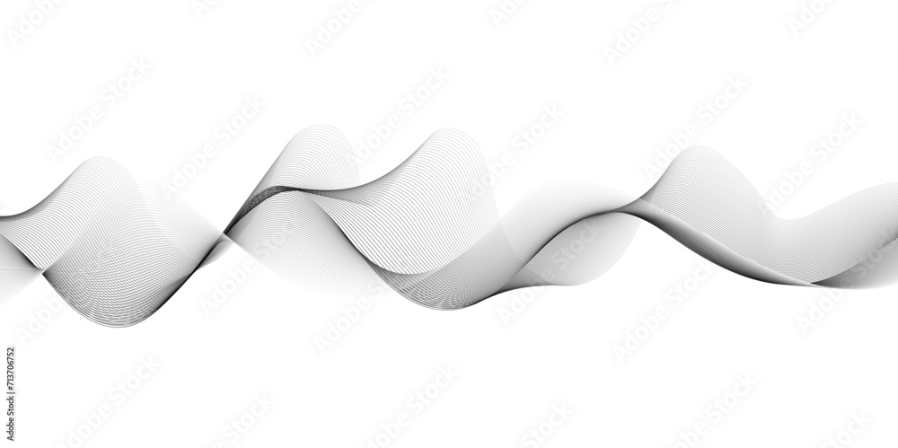 Abstract wavy grey blend technology liens background. Digital frequency track equalizer. Music sound waves. Audio digital equalizer technology, pulse musical vector.