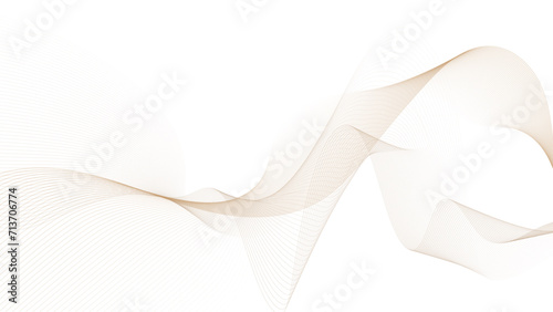 Abstract wave element for design. Digital frequency track equalizer. Stylized line art background. Brown wave line image. Vector illustration.