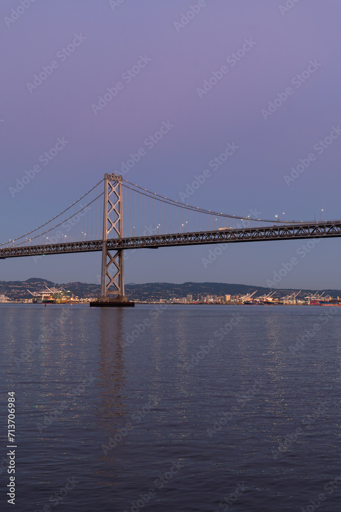 Sunset View of the San Francisco Bay Bridge from the Piers Sunset View of the San Francisco Bay Bridge from the Piers