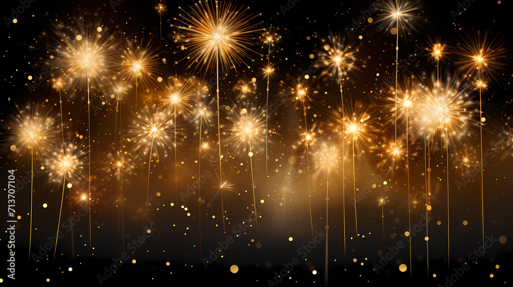 Fototapeta premium Fireworks background for celebration, holiday celebration concept