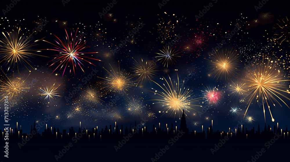 Fireworks background for celebration, holiday celebration concept