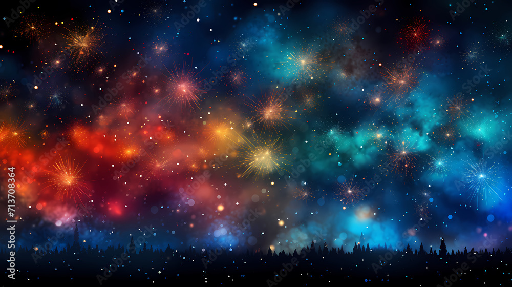 Fireworks background for celebration, holiday celebration concept Fireworks background for celebration, holiday celebration concept