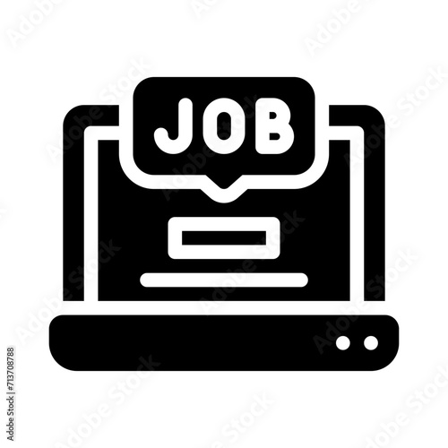 job search glyph icon