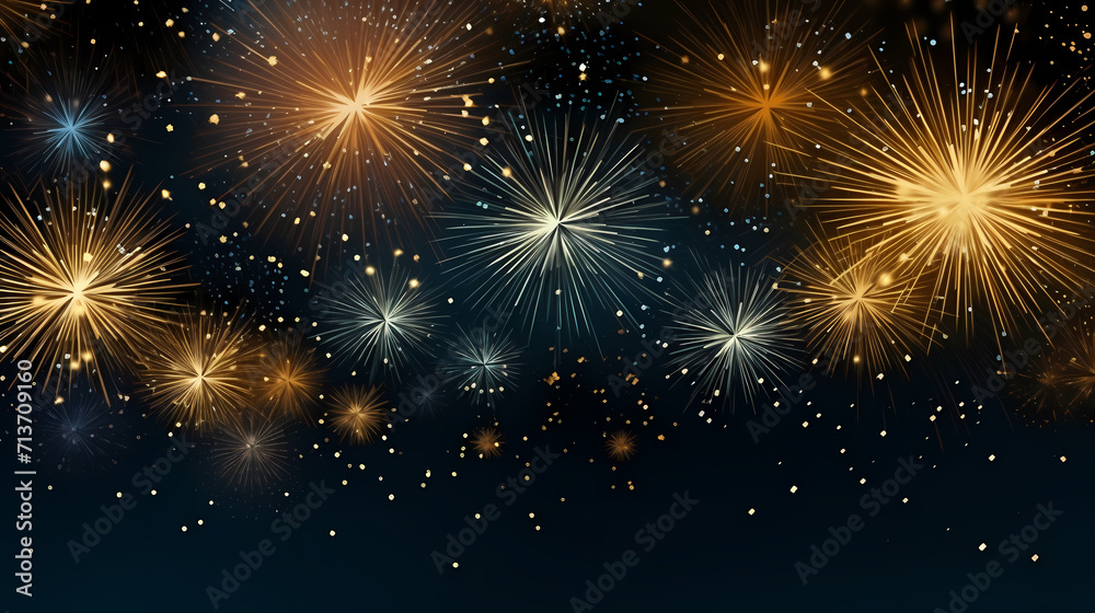 Beautiful fireworks background at night for holiday decoration Beautiful fireworks background at night for holiday decoration